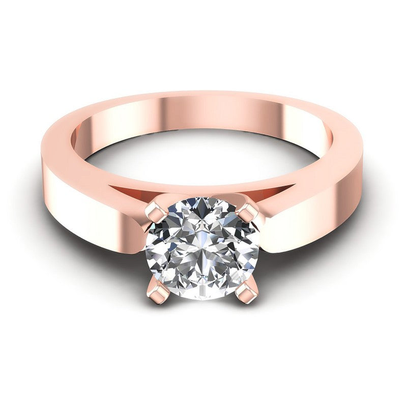 Round Diamonds 0.35CT Solitaire Ring in 18KT Yellow Gold
