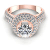 Round Diamonds 1.50CT Halo Ring in 18KT Yellow Gold