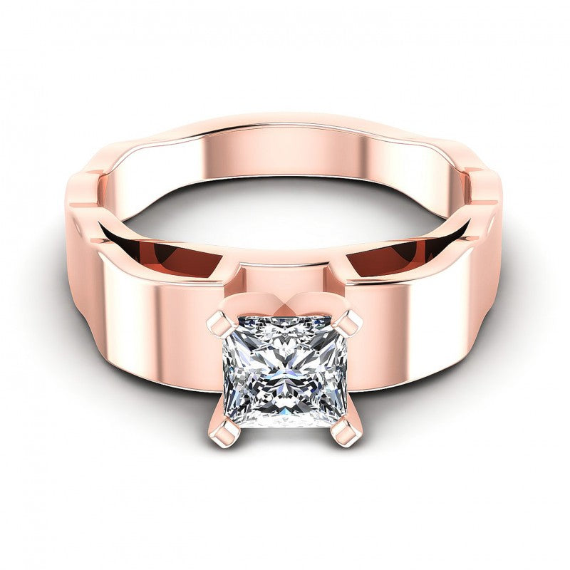 Princess Diamonds 0.35CT Solitaire Ring in 18KT Yellow Gold