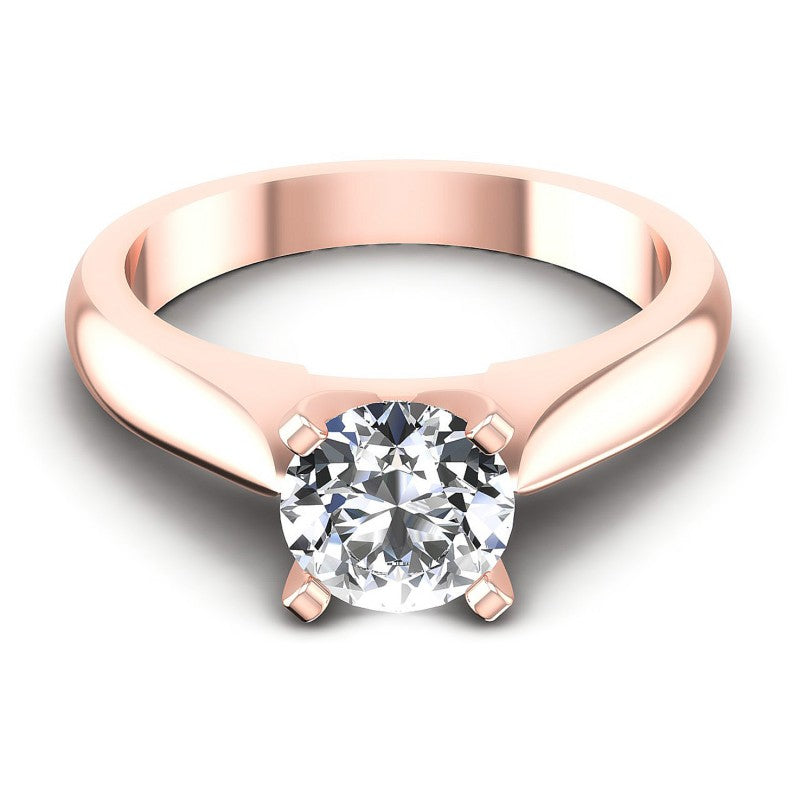 Round Diamonds 0.35CT Solitaire Ring in 18KT Yellow Gold