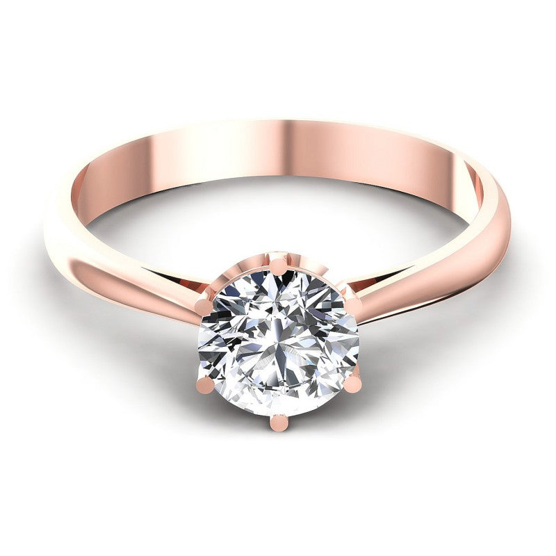 Round Diamonds 0.35CT Solitaire Ring in 18KT Yellow Gold