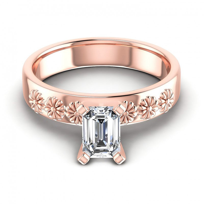 Emerald Diamonds 0.35CT Solitaire Ring in 18KT Yellow Gold