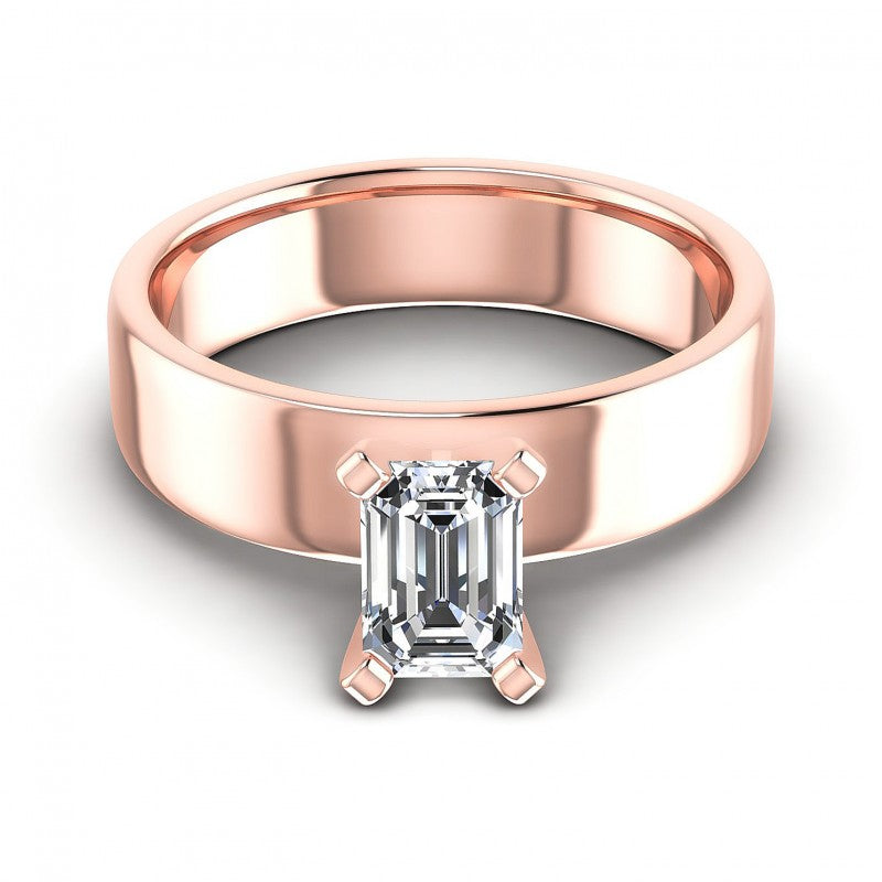Emerald Diamonds 0.35CT Solitaire Ring in 18KT Yellow Gold