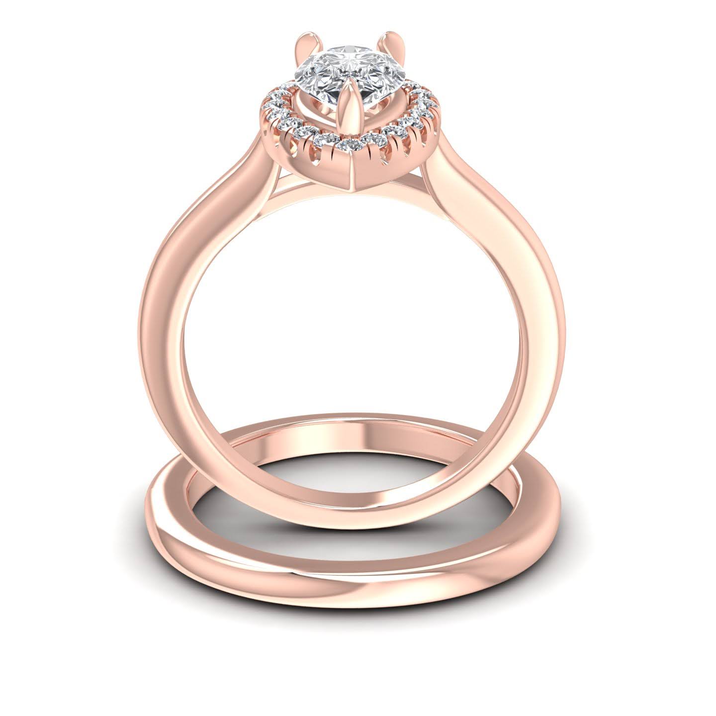 Bridal Sets 0.55-1.70CT Round & Pear Cut Diamonds