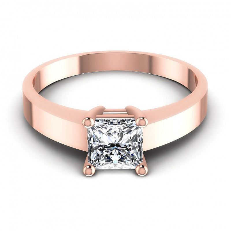 Princess Diamonds 0.35CT Solitaire Ring in 18KT Yellow Gold