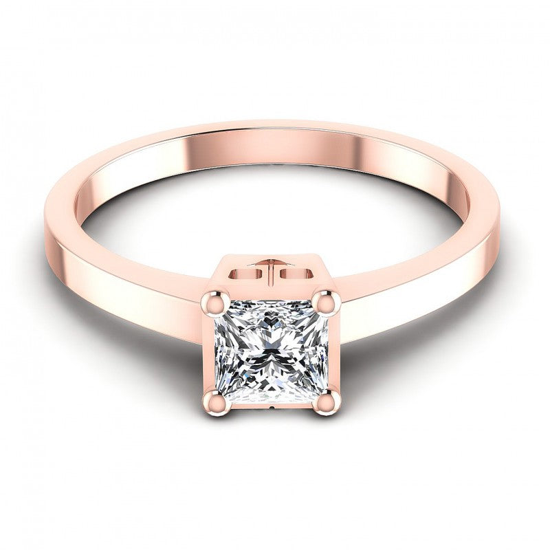 Princess Diamonds 0.35CT Solitaire Ring in 18KT Yellow Gold