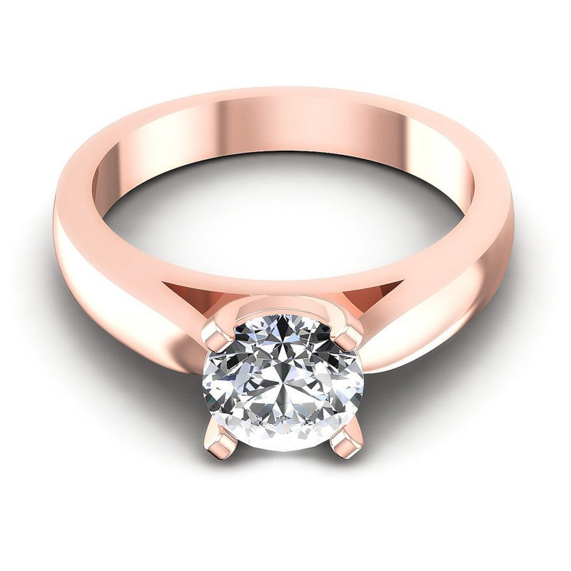 Round Diamonds 0.35CT Solitaire Ring in 18KT Yellow Gold