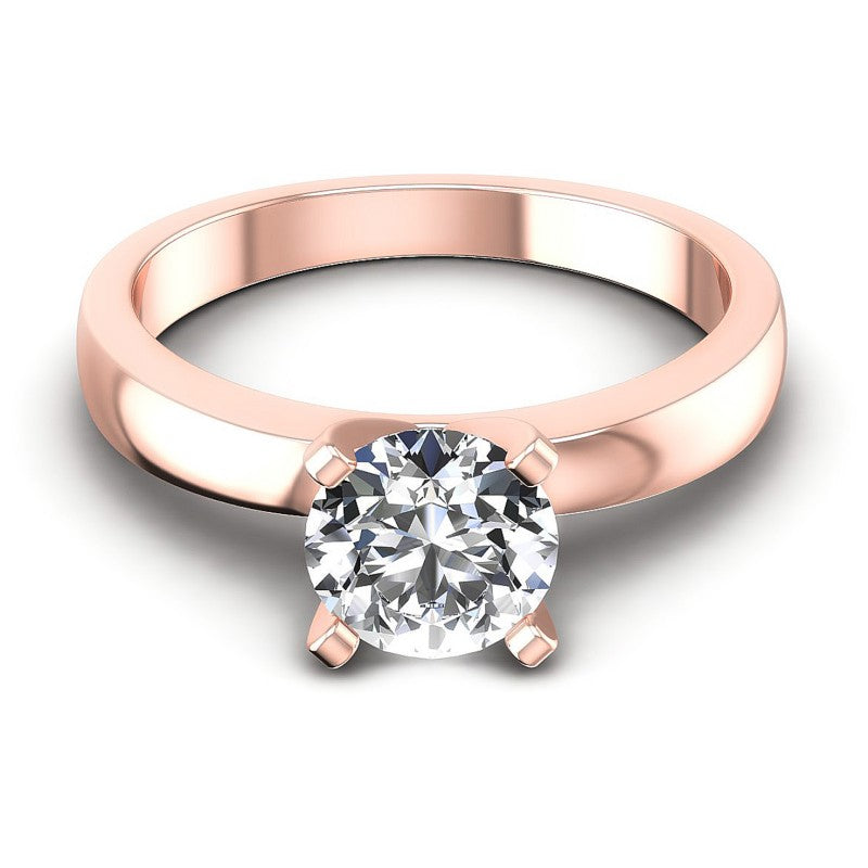 Round Diamonds 0.35CT Solitaire Ring in 18KT Yellow Gold