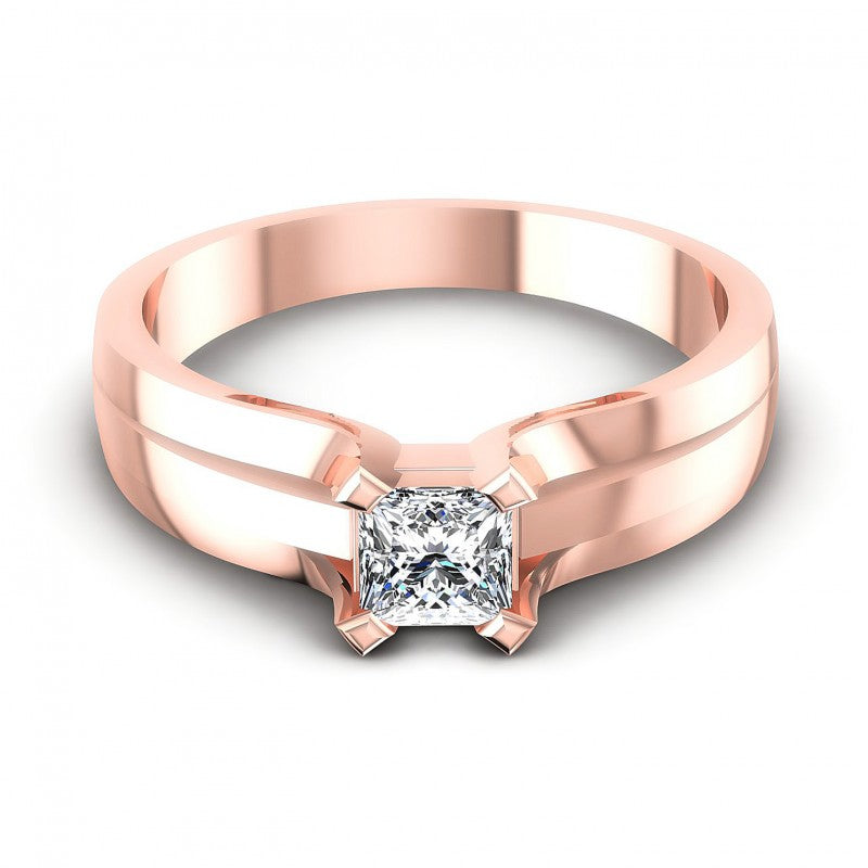 Princess Diamonds 0.35CT Solitaire Ring in 18KT Yellow Gold