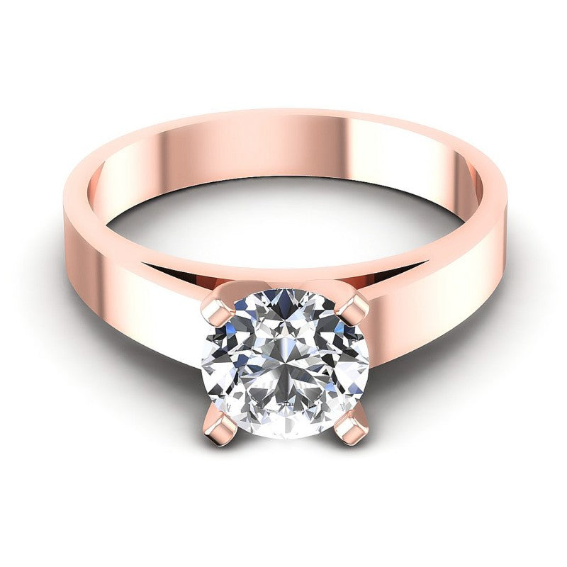 Round Diamonds 0.35CT Solitaire Ring in 18KT Yellow Gold