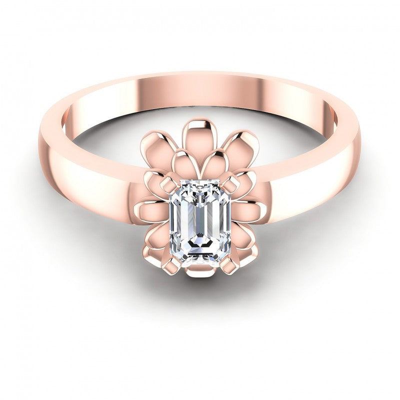 Emerald Diamonds 0.35CT Solitaire Ring in 18KT Yellow Gold