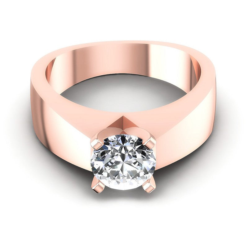 Round Diamonds 0.35CT Solitaire Ring in 18KT Yellow Gold
