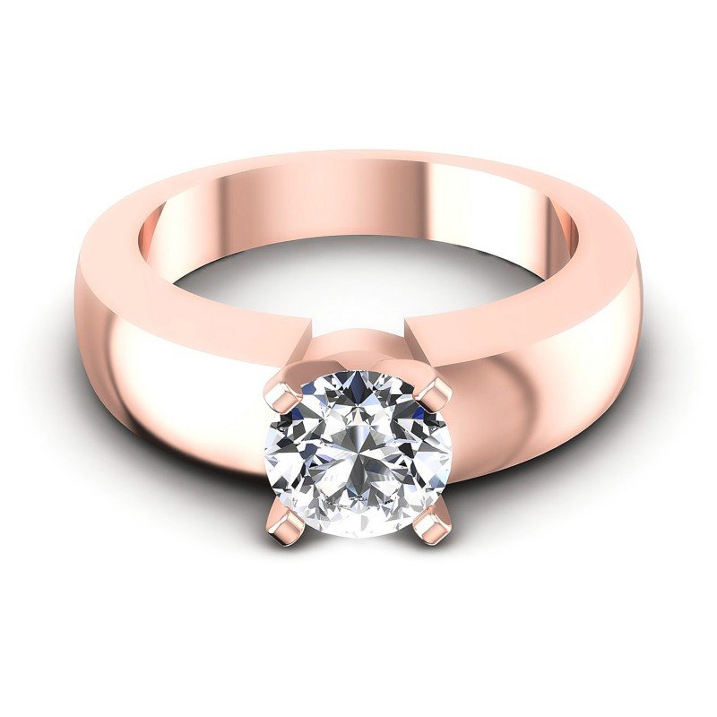Round Diamonds 0.35CT Solitaire Ring in 18KT Yellow Gold