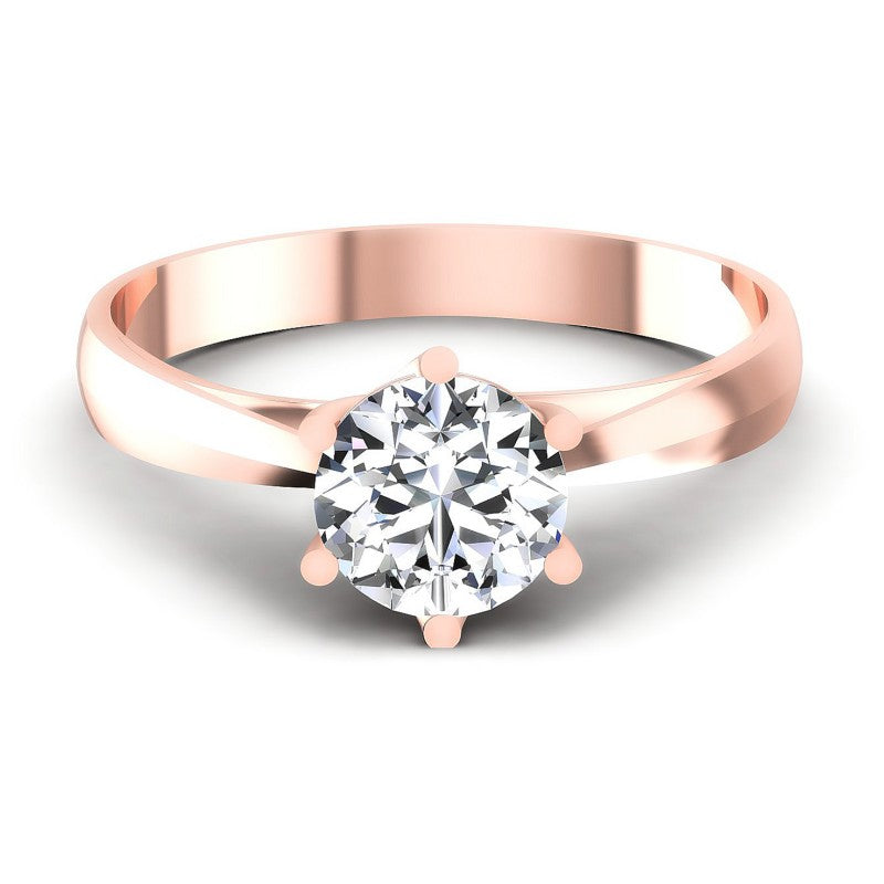 Round Diamonds 0.35CT Solitaire Ring in 18KT Yellow Gold