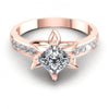 Princess and Round Diamonds 0.60CT Engagement Ring in 18KT Yellow Gold