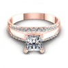 Princess and Round Diamonds 0.65CT Engagement Ring in 18KT Yellow Gold