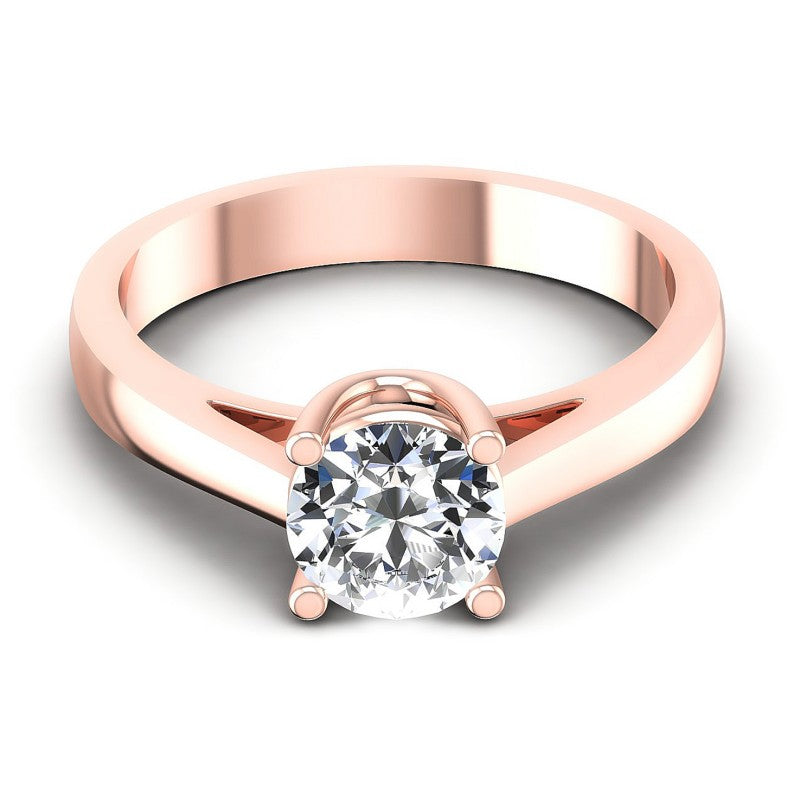 Round Diamonds 0.35CT Solitaire Ring in 18KT Yellow Gold