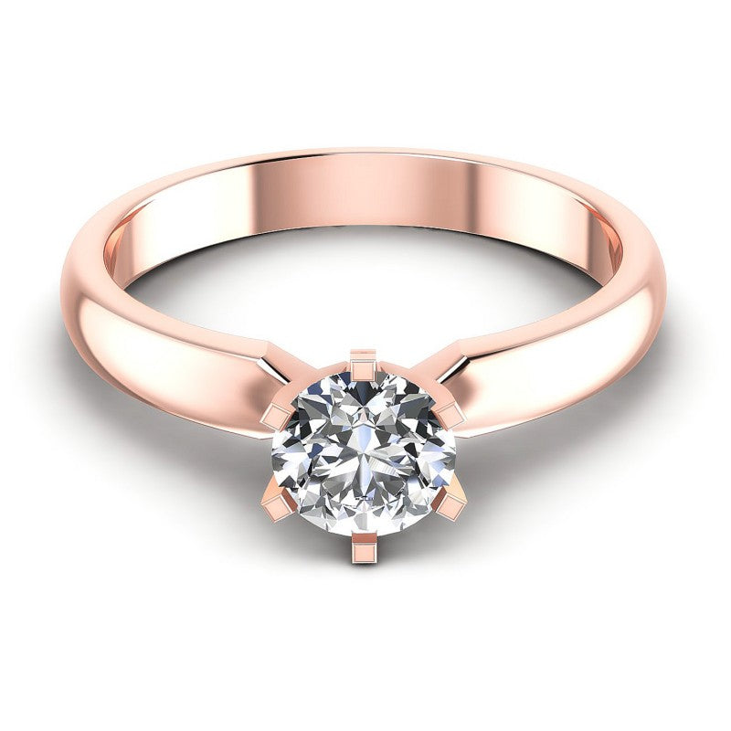 Round Diamonds 0.35CT Solitaire Ring in 18KT Yellow Gold