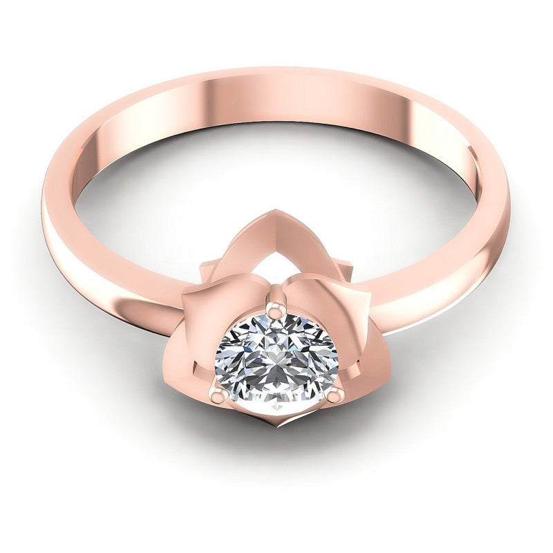 Round Diamonds 0.35CT Solitaire Ring in 18KT Yellow Gold