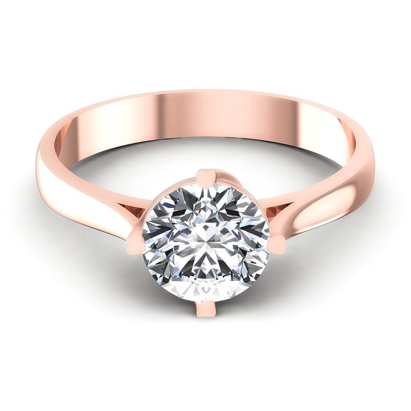 Round Diamonds 0.35CT Solitaire Ring in 18KT Yellow Gold