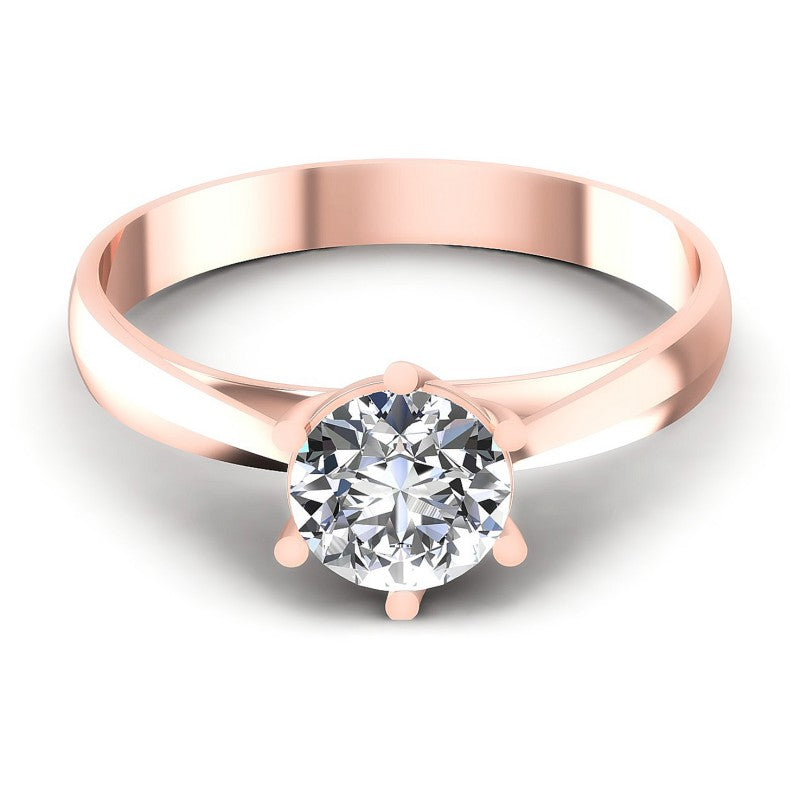 Round Diamonds 0.35CT Solitaire Ring in 18KT Yellow Gold