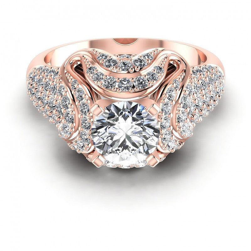 Round Diamonds 1.30CT Engagement Ring in 18KT Yellow Gold