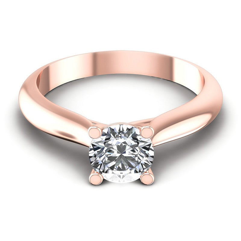Round Diamonds 0.35CT Solitaire Ring in 18KT Yellow Gold