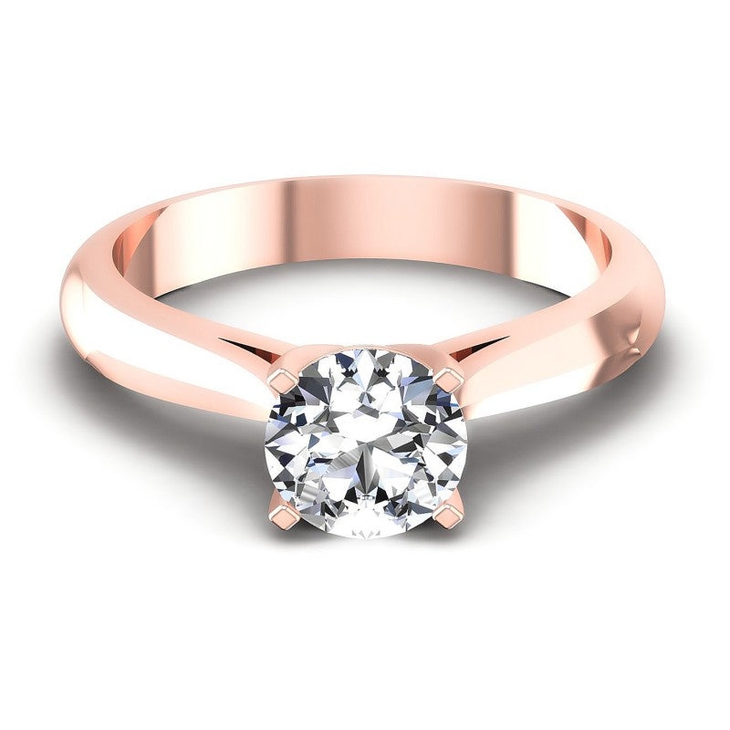 Round Diamonds 0.35CT Solitaire Ring in 18KT Yellow Gold