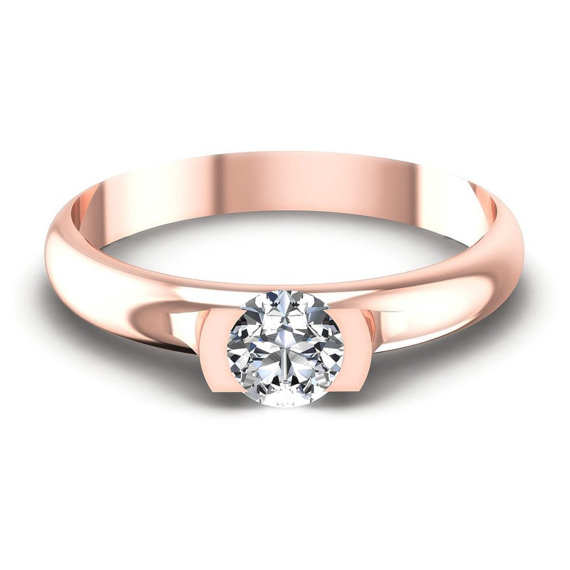 Round Diamonds 0.35CT Solitaire Ring in 18KT Yellow Gold