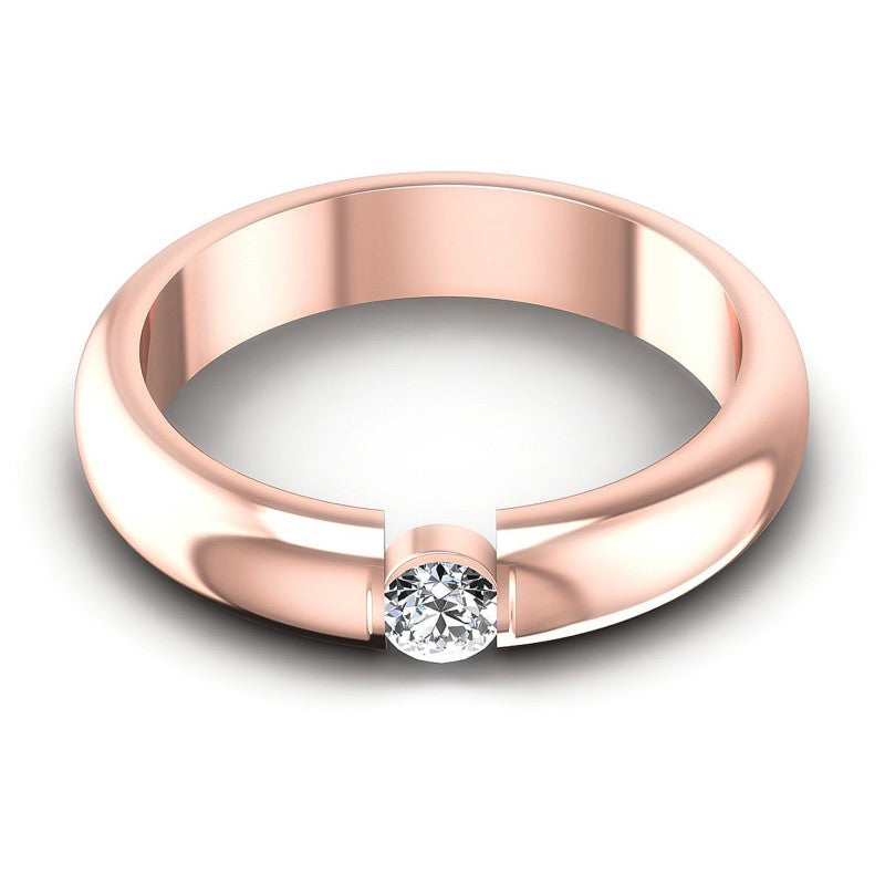 Round Diamonds 0.15CT Solitaire Ring in 18KT Yellow Gold