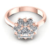 Round Cut Diamonds Halo Ring in 18KT Yellow Gold
