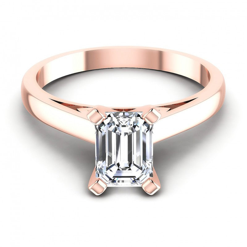 Round Cut Diamonds Solitaire Ring in 18KT Yellow Gold
