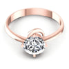 Round Cut Diamonds Solitaire Ring in 18KT Yellow Gold