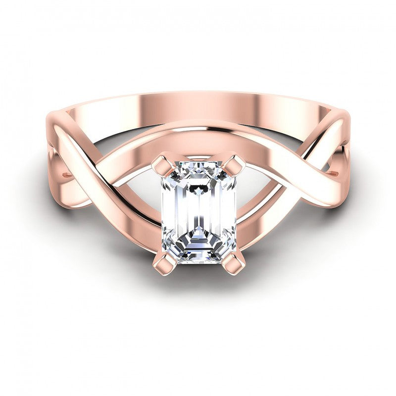 Round Cut Diamonds Solitaire Ring in 18KT Yellow Gold