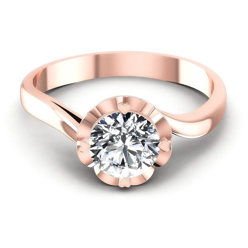 Round Diamonds 0.35CT Solitaire Ring in 18KT Yellow Gold