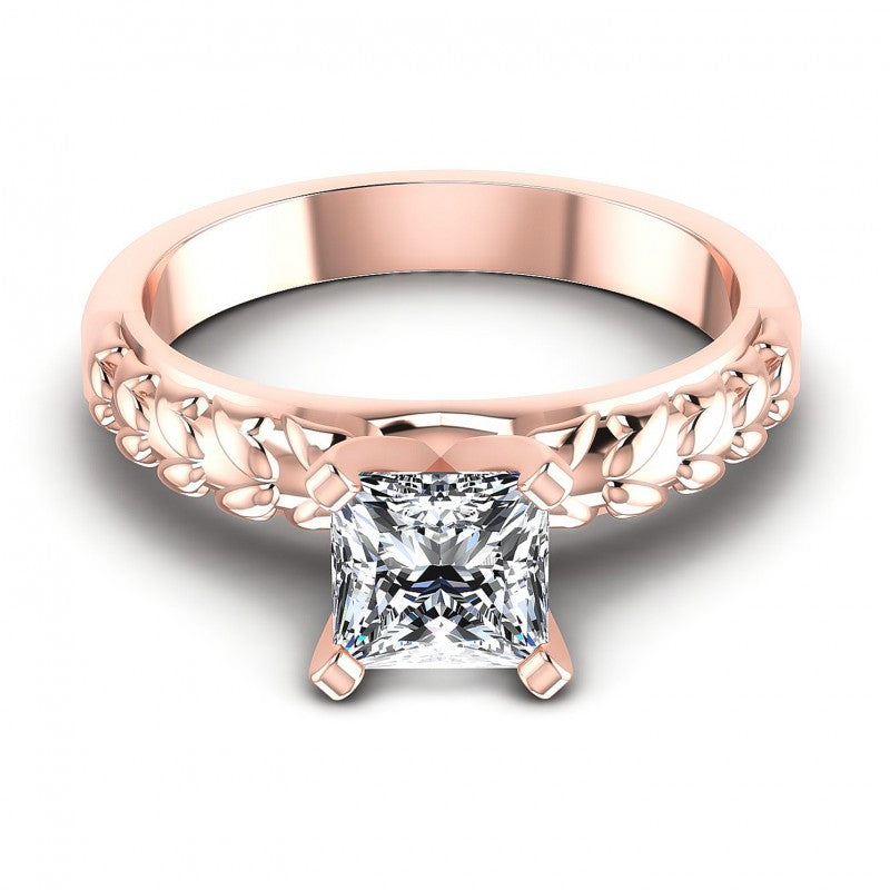 Round Cut Diamonds Solitaire Ring in 18KT Yellow Gold
