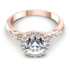 Round Diamonds 0.85CT Halo Ring in 18KT Yellow Gold