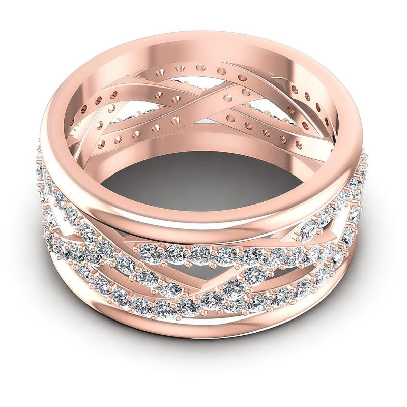 Round Cut Diamonds Eternity Ring in 18KT Yellow Gold