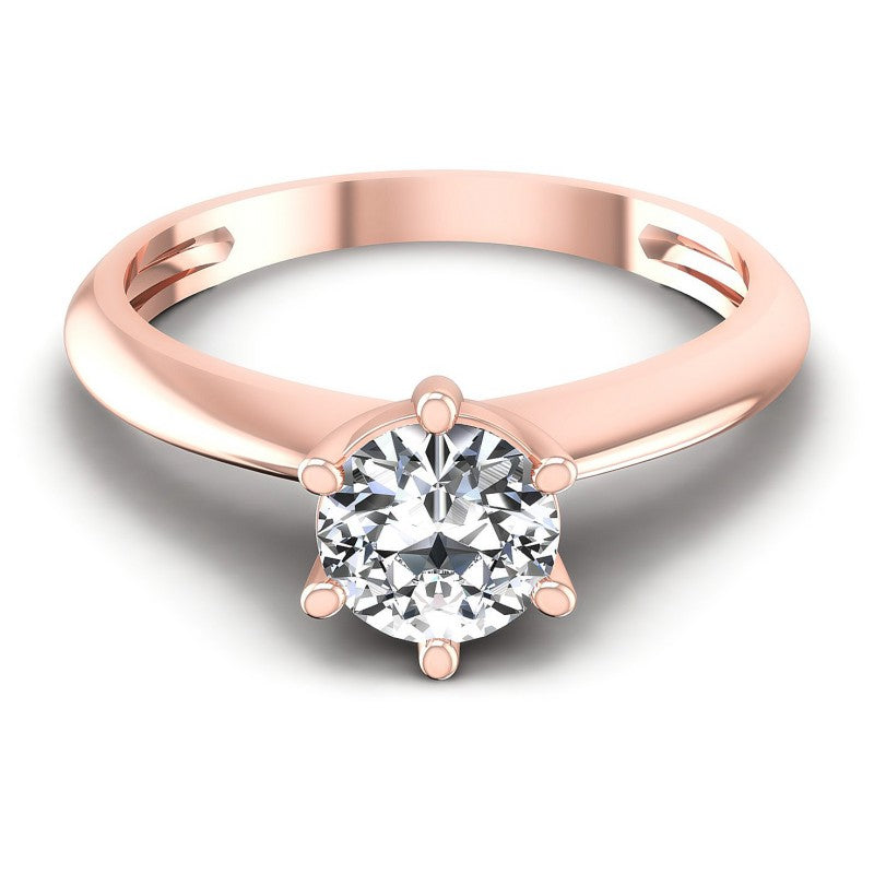 Round Diamonds 0.35CT Solitaire Ring in 18KT Yellow Gold