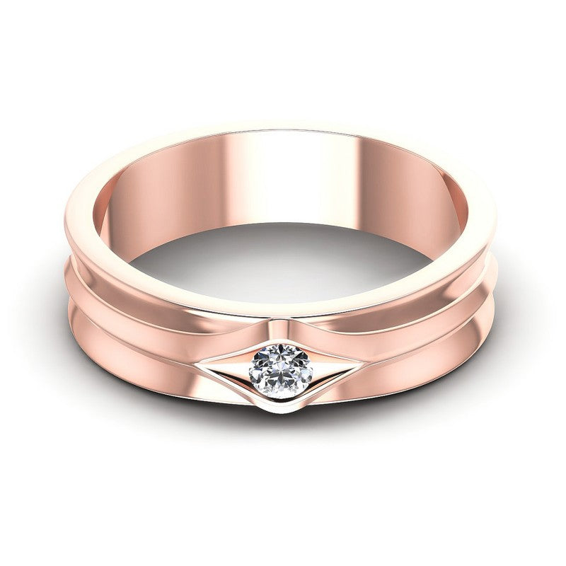 Round Cut Diamonds Mens Ring in 18KT Yellow Gold