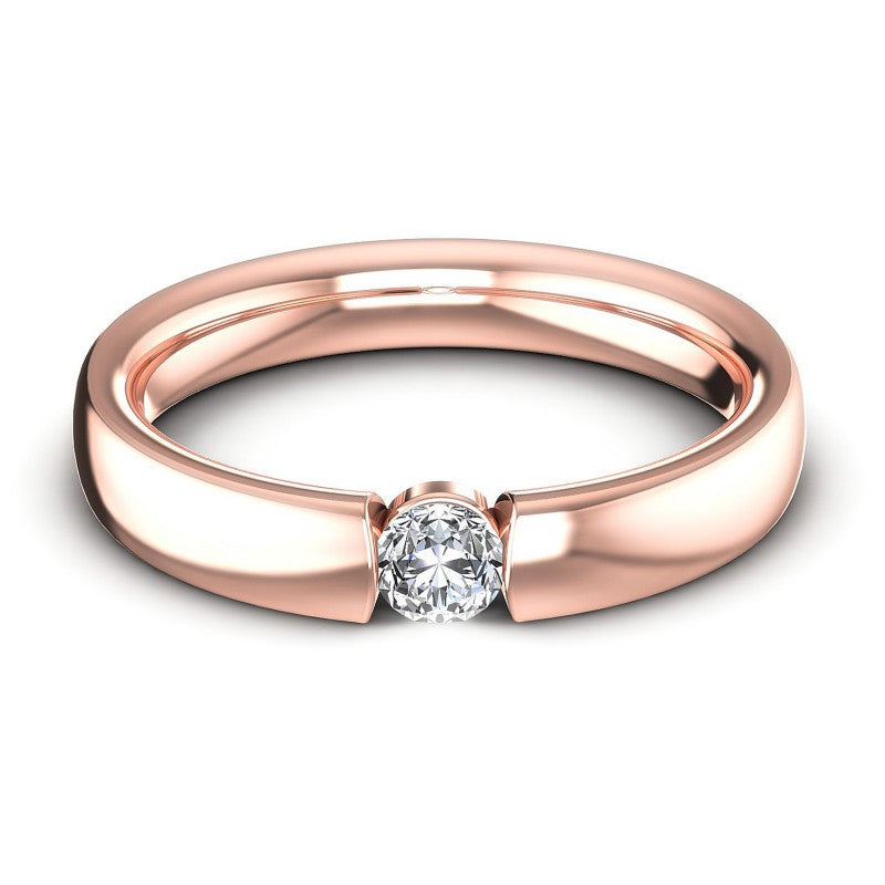 Round Cut Diamonds Mens Ring in 18KT Yellow Gold