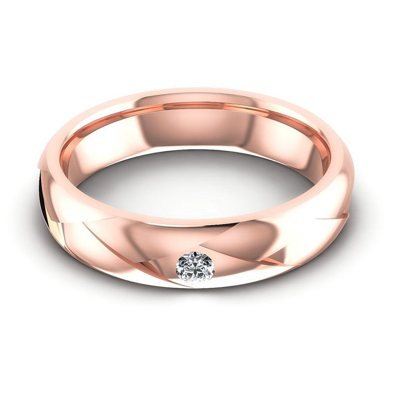 Round Cut Diamonds Mens Ring in 18KT Yellow Gold