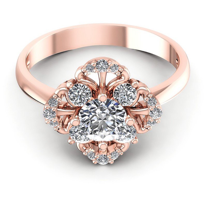 Round Diamonds 0.70CT Fashion Ring in 18KT Yellow Gold
