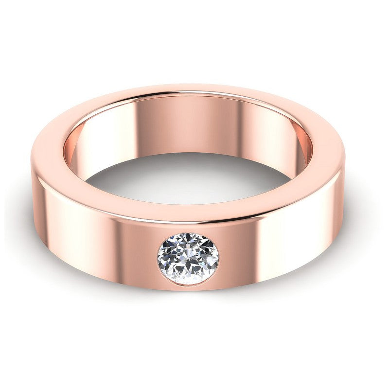 Round Cut Diamonds Mens Ring in 18KT Yellow Gold