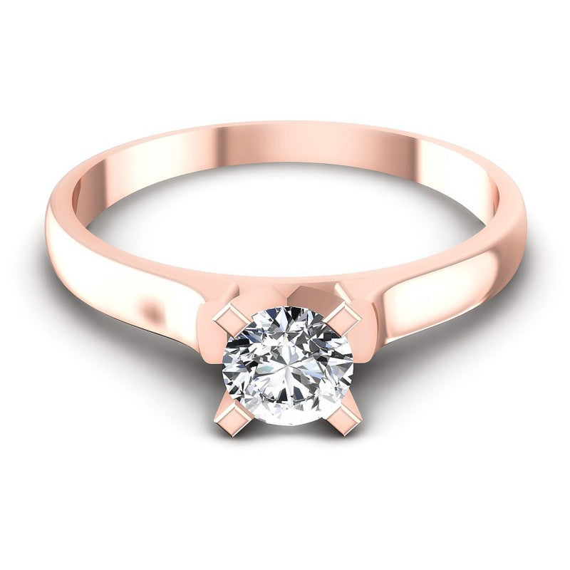Round Diamonds 0.35CT Solitaire Ring in 18KT Yellow Gold