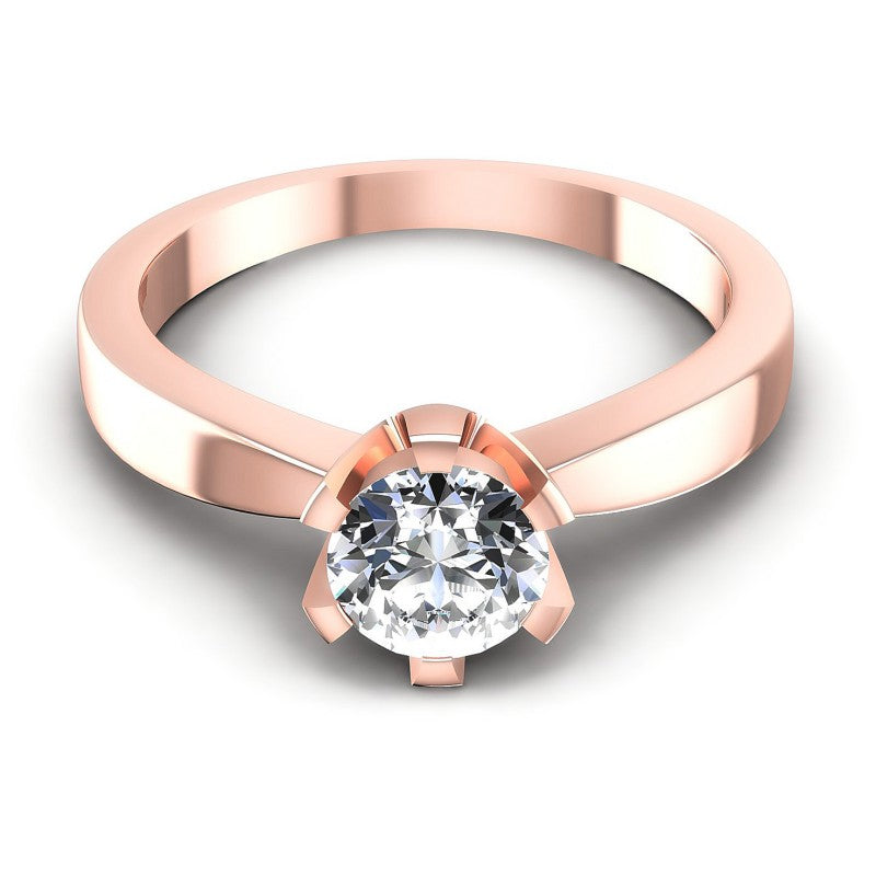 Round Diamonds 0.35CT Solitaire Ring in 18KT Yellow Gold