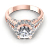 Round Diamonds 1.15CT Halo Ring in 18KT Yellow Gold