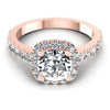 Round Diamonds 1.25CT Halo Ring in 18KT Yellow Gold