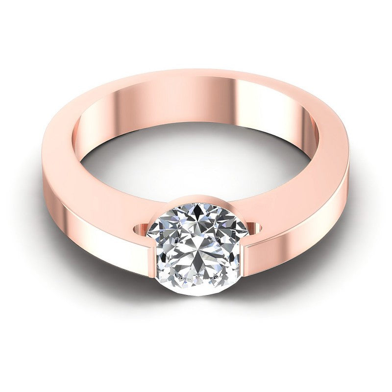 Round Diamonds 0.35CT Solitaire Ring in 18KT Yellow Gold