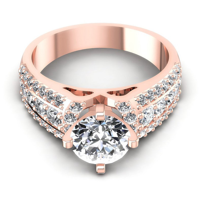 Round Diamonds 1.20CT Engagement Ring in 18KT Yellow Gold